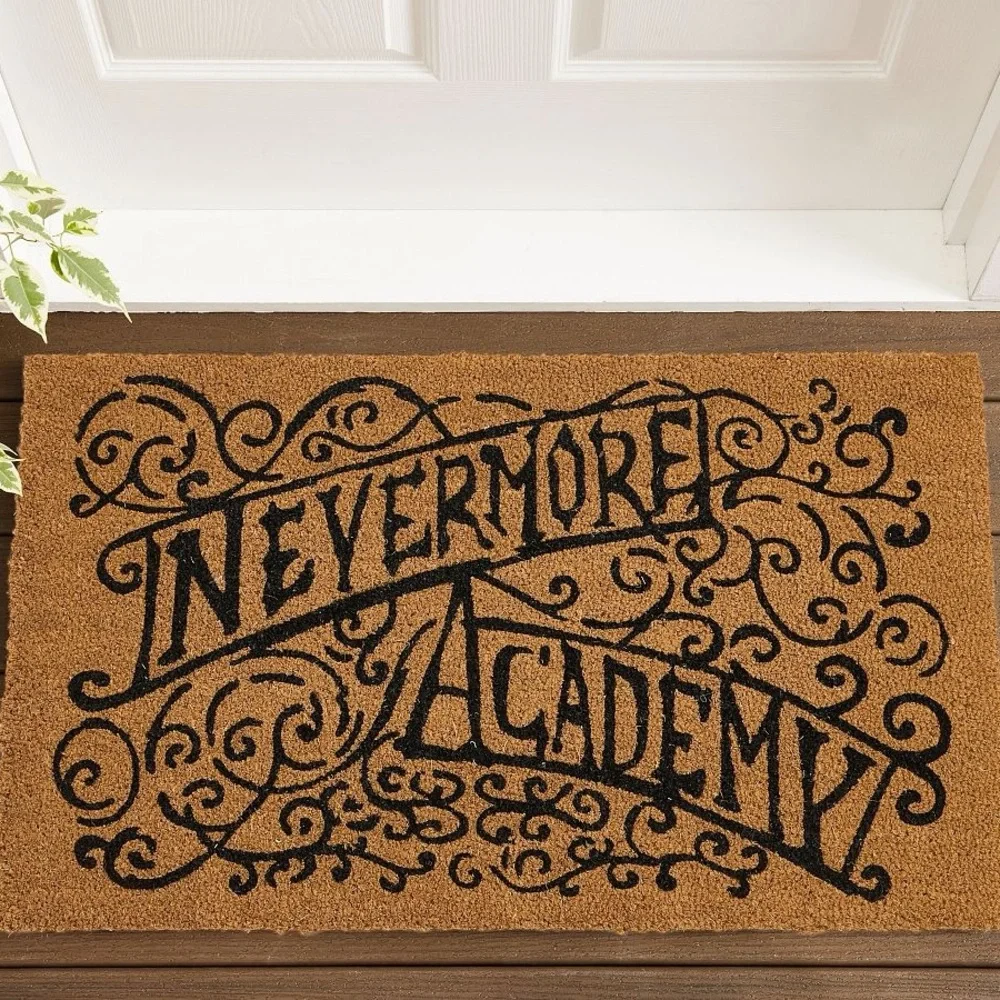 Pottery Barn Wednesday Nevermore Academy Doormat